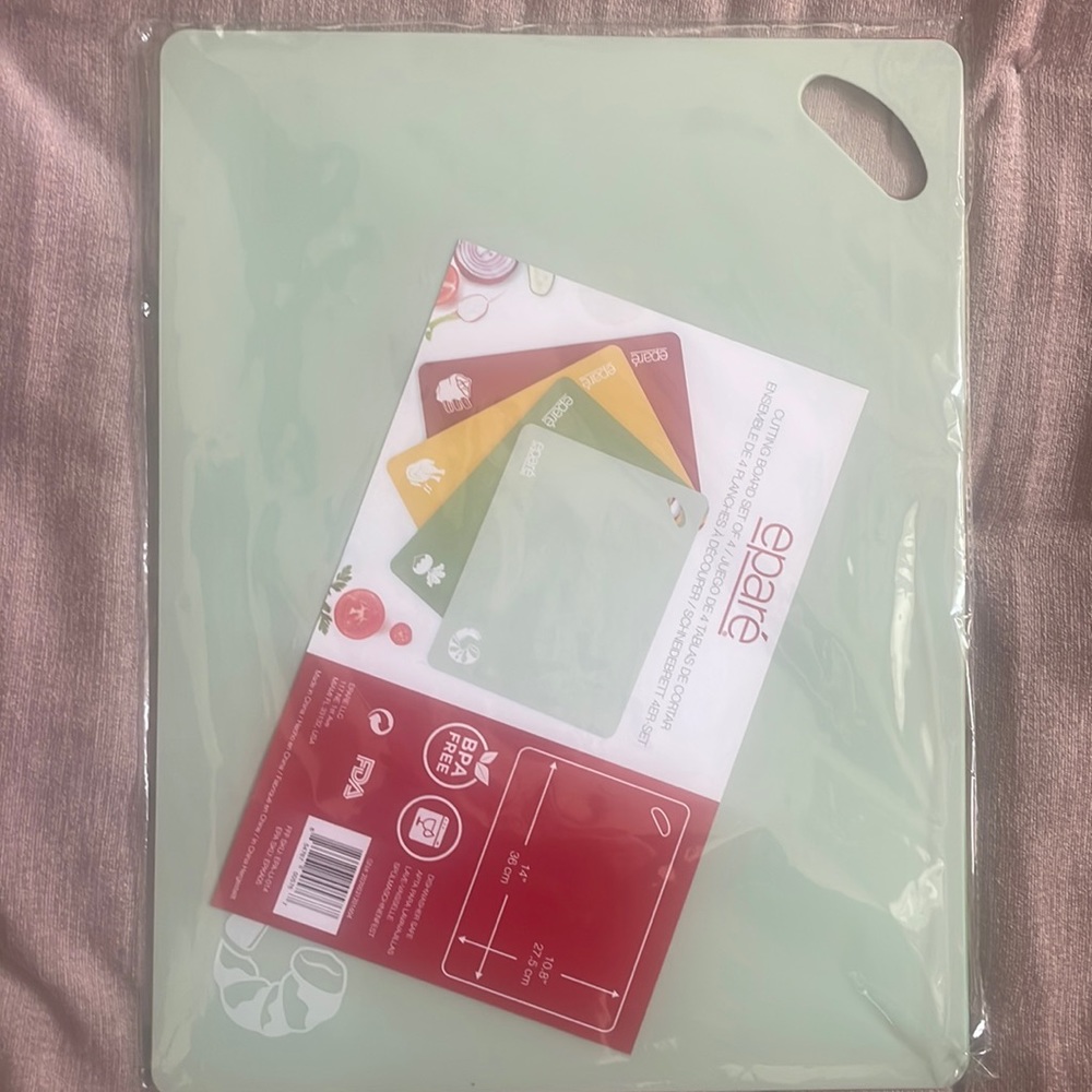 Epare BPA Free Cutting Board Set of 4 NEW #2233